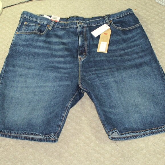 NEW Levis 569 Denim Jeans Shorts Mens 44 Loose Fit Relaxed Bermuda Blue - Picture 2 of 8